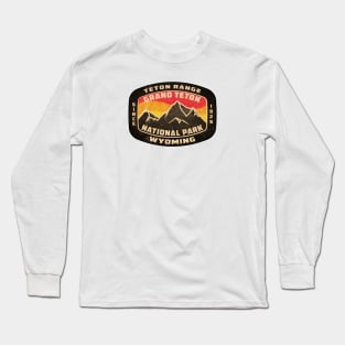 Grand Teton National Park Wyoming Vintage Grunge Distressed Long Sleeve T-Shirt